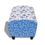 Reposapiés patchwork azul y blanco de vidaXL, Otomanas - Ref: Foro24-240880, Precio: 64,60 €, Descuento: %