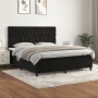 Box spring bed with black velvet mattress 160x200 cm by vidaXL, Beds and slatted bases - Ref: Foro24-3143213, Price: 574,35 €...