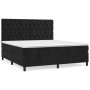 Box spring bed with black velvet mattress 160x200 cm by vidaXL, Beds and slatted bases - Ref: Foro24-3143213, Price: 574,35 €...