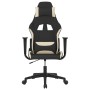 Massage-Gaming-Stuhl aus schwarzem und cremefarbenem Stoff von vidaXL, Gaming-Stühle - Ref: Foro24-345491, Preis: 122,54 €, R...