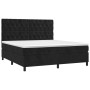 Box spring bed with black velvet mattress 160x200 cm by vidaXL, Beds and slatted bases - Ref: Foro24-3143213, Price: 574,35 €...