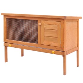 Small animal house hutch cage 1 floor wood by vidaXL, Cages and habitats for small animals - Ref: Foro24-170157, Price: 98,11...