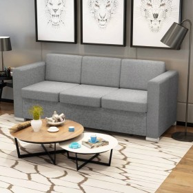 3 seater light gray fabric sofa by vidaXL, Sofas - Ref: Foro24-243581, Price: 434,91 €, Discount: %