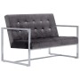 2-seater sofa with chrome armrests and dark gray velvet by vidaXL, Sofas - Ref: Foro24-282165, Price: 197,56 €, Discount: %