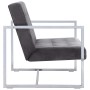 2-seater sofa with chrome armrests and dark gray velvet by vidaXL, Sofas - Ref: Foro24-282165, Price: 197,56 €, Discount: %