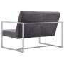 2-seater sofa with chrome armrests and dark gray velvet by vidaXL, Sofas - Ref: Foro24-282165, Price: 197,56 €, Discount: %