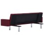 Weinrotes Polyester-Schlafsofa mit Armlehnen von vidaXL, Sofas - Ref: Foro24-282225, Preis: 182,17 €, Rabatt: %