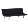 Sofá cama de poliéster negro de vidaXL, Sofás - Ref: Foro24-282198, Precio: 178,10 €, Descuento: %