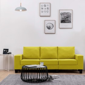 3 seater yellow fabric sofa by vidaXL, Sofas - Ref: Foro24-287127, Price: 353,99 €, Discount: %