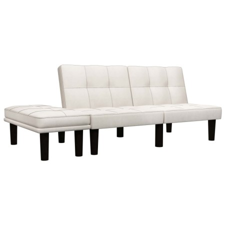 Sofá de 2 plazas de tela blanco crema de vidaXL, Sofás - Ref: Foro24-284750, Precio: 214,99 €, Descuento: %