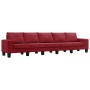 5-Sitzer-Sofa aus weinrotem Stoff von vidaXL, Sofas - Ref: Foro24-287148, Preis: 506,98 €, Rabatt: %