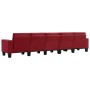 5-Sitzer-Sofa aus weinrotem Stoff von vidaXL, Sofas - Ref: Foro24-287148, Preis: 506,98 €, Rabatt: %