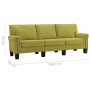 3-Sitzer-Sofa aus grünem Stoff von vidaXL, Sofas - Ref: Foro24-287165, Preis: 356,01 €, Rabatt: %