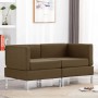 2 pcs sectional corner sofas with brown fabric cushions by vidaXL, Sofas - Ref: Foro24-287043, Price: 282,64 €, Discount: %