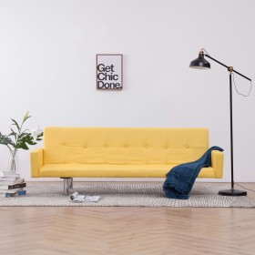 Yellow Polyester Sofa Bed with Armrests by vidaXL, Sofas - Ref: Foro24-282224, Price: 198,99 €, Discount: %