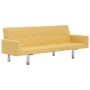 Sofá cama con reposabrazos de poliéster amarillo de vidaXL, Sofás - Ref: Foro24-282224, Precio: 198,36 €, Descuento: %