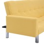 Sofá cama con reposabrazos de poliéster amarillo de vidaXL, Sofás - Ref: Foro24-282224, Precio: 198,36 €, Descuento: %