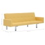 Yellow Polyester Sofa Bed with Armrests by vidaXL, Sofas - Ref: Foro24-282224, Price: 198,36 €, Discount: %