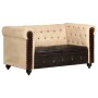 Sofá Chesterfield de 2 plazas cuero auténtico marrón de vidaXL, Sofás - Ref: Foro24-283757, Precio: 462,37 €, Descuento: %