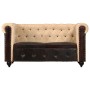 Brown genuine leather 2-seater Chesterfield sofa by vidaXL, Sofas - Ref: Foro24-283757, Price: 462,99 €, Discount: %