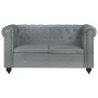 Graues 2-Sitzer-Chesterfield-Sofa aus echtem Leder von vidaXL, Sofas - Ref: Foro24-283759, Preis: 499,92 €, Rabatt: %