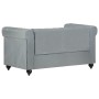 Sofá Chesterfield de 2 plazas cuero auténtico gris de vidaXL, Sofás - Ref: Foro24-283759, Precio: 499,99 €, Descuento: %