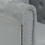 Sofá Chesterfield de 2 plazas cuero auténtico gris de vidaXL, Sofás - Ref: Foro24-283759, Precio: 499,99 €, Descuento: %