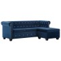 Chesterfield L-förmiges Samtsofa 199x142x72 cm blau von vidaXL, Sofas - Ref: Foro24-247142, Preis: 608,68 €, Rabatt: %