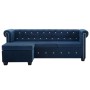 Chesterfield L-förmiges Samtsofa 199x142x72 cm blau von vidaXL, Sofas - Ref: Foro24-247142, Preis: 608,68 €, Rabatt: %