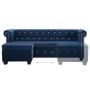 Chesterfield L-förmiges Samtsofa 199x142x72 cm blau von vidaXL, Sofas - Ref: Foro24-247142, Preis: 608,68 €, Rabatt: %