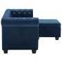 Chesterfield L-förmiges Samtsofa 199x142x72 cm blau von vidaXL, Sofas - Ref: Foro24-247142, Preis: 608,68 €, Rabatt: %