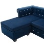 Chesterfield L-förmiges Samtsofa 199x142x72 cm blau von vidaXL, Sofas - Ref: Foro24-247142, Preis: 608,68 €, Rabatt: %