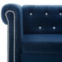 Chesterfield L-förmiges Samtsofa 199x142x72 cm blau von vidaXL, Sofas - Ref: Foro24-247142, Preis: 608,68 €, Rabatt: %