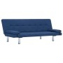 Sofá cama con dos cojines poliéster azul de vidaXL, Sofás - Ref: Foro24-282187, Precio: 189,57 €, Descuento: %