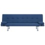 Sofá cama con dos cojines poliéster azul de vidaXL, Sofás - Ref: Foro24-282187, Precio: 189,57 €, Descuento: %