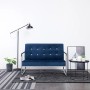 Zweisitzer-Sofa mit verchromten Armlehnen und blauem Samt von vidaXL, Sofas - Ref: Foro24-282166, Preis: 180,65 €, Rabatt: %