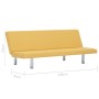 Yellow polyester sofa bed by vidaXL, Sofas - Ref: Foro24-282199, Price: 156,53 €, Discount: %