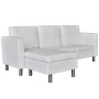 3-Sitzer-Sofagarnitur aus weißem Kunstleder von vidaXL, Sofas - Ref: Foro24-241980, Preis: 416,01 €, Rabatt: %