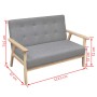 2-Sitzer-Sofa aus hellgrauem Stoff von vidaXL, Sofas - Ref: Foro24-242226, Preis: 208,74 €, Rabatt: %