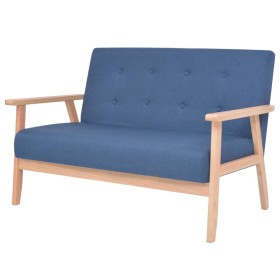 2 seater blue fabric sofa by vidaXL, Sofas - Ref: Foro24-244655, Price: 180,99 €, Discount: %