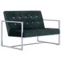 2 seater sofa with chrome armrests dark green velvet by vidaXL, Sofas - Ref: Foro24-282164, Price: 181,62 €, Discount: %