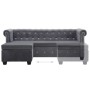 Chesterfield L-shaped sofa upholstered in gray velvet 199x142x72 cm by vidaXL, Sofas - Ref: Foro24-247145, Price: 638,35 €, D...