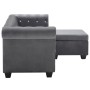 Chesterfield L-shaped sofa upholstered in gray velvet 199x142x72 cm by vidaXL, Sofas - Ref: Foro24-247145, Price: 638,35 €, D...