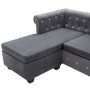 Chesterfield L-shaped sofa upholstered in gray velvet 199x142x72 cm by vidaXL, Sofas - Ref: Foro24-247145, Price: 638,35 €, D...