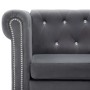 Chesterfield L-shaped sofa upholstered in gray velvet 199x142x72 cm by vidaXL, Sofas - Ref: Foro24-247145, Price: 638,35 €, D...