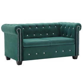 Chesterfield 2-seater velvet sofa 146x75x72 cm green by vidaXL, Sofas - Ref: Foro24-247149, Price: 410,20 €, Discount: %