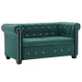 Chesterfield 2-seater velvet sofa 146x75x72 cm green by vidaXL, Sofas - Ref: Foro24-247149, Price: 410,20 €, Discount: %