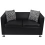 2-Sitzer-Sofa aus schwarzem Kunstleder von vidaXL, Sofas - Ref: Foro24-242209, Preis: 242,64 €, Rabatt: %