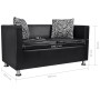 2-Sitzer-Sofa aus schwarzem Kunstleder von vidaXL, Sofas - Ref: Foro24-242209, Preis: 242,64 €, Rabatt: %