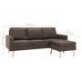 3-Sitzer-Sofa mit brauner Stofffußstütze von vidaXL, Sofas - Ref: Foro24-288725, Preis: 435,06 €, Rabatt: %